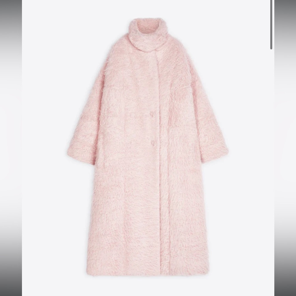 Dries Van Noten Women's Funnel Neck Wool & Mohair Blend Long Coat